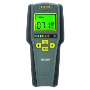 General Tools MMD7NP Pinless LCD Moisture Meter with Tricolor Bar Graph