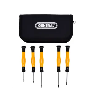 General Tools ESD5 5 Piece Precision Screwdriver Set