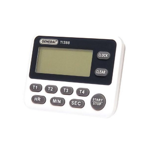 General Tools TI388 Four-Channel Timer-Stopwatch with Clock