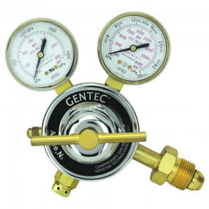 Gentec 452IN-175-FL Single Stage MD Regulator, Nitrogen, CGA580 with 1/4" Flare, Lock Screw
