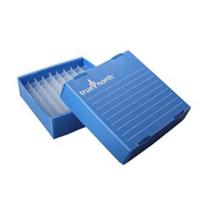 Heathrow Scientific 120376 Corrugated Polypropylene Cryogenic Freezer Box, 1.5 / 2 ml, 81-Place, Blue