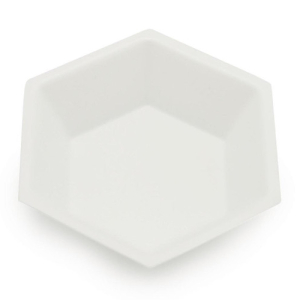 Heathrow Scientific HS14251B Gravity Hexagonal Weighing Boat, 46 ml, Antistatic, White, Pack of 500 pcs