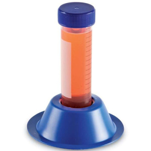 Heathrow Scientific HS23053A One-Well Friction-Fit Tube Rack, Blue, Pack of 5 pcs