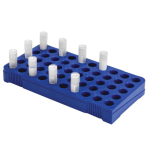 Heathrow Scientific HS23229B True North Cryogenic Vial Rack 50-Place, Blue, Pack of 4 pcs
