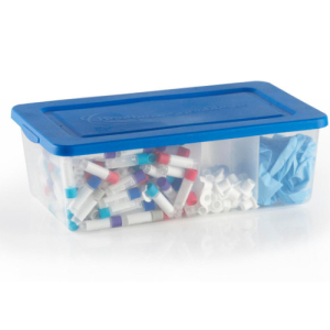 Heathrow Scientific HS23453 Tubby Storage Container, Lid and Dividers, Natural