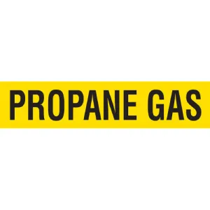 INCOM PM1363VA "Propane Gas" Pipe Marker, 1" x 8", Yellow / Black, Pack of 100 pcs