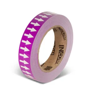 INCOM PMA1510 Pipe Flow Arrow Tape: Purple With White Arrows, 1" x 108'