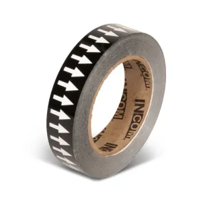 INCOM PMA1512 Pipe Flow Arrow Tape: Black With White Arrows, 1" x 108'