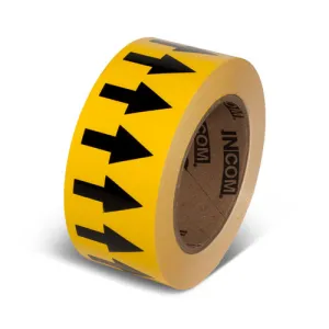 INCOM PMA255 Pipe Flow Arrow Tape: Yellow With Black Arrows, 2" x 108'