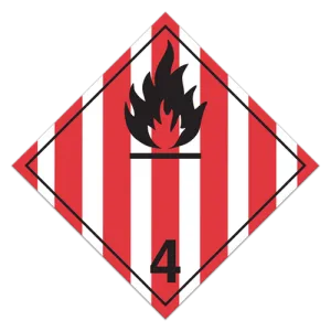 INCOM TT410TB TDG Truck Placard: Flammable Solids (Class 4.1), Tagboard