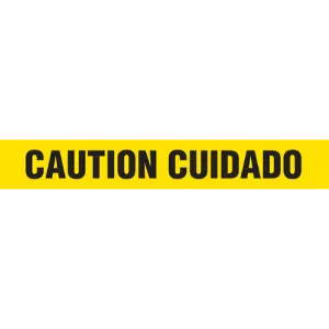 INCOM BT5059 Barricade Tape: CAUTION CUIDADO, Value (1.5 MIL)