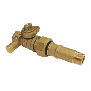Jomar 243-004EXT 3/4" BRASS Utility Gas Ball Valve, Full Port, Service Bypass, 175 PSIG, with Extended Insulated Male Tail Piece
