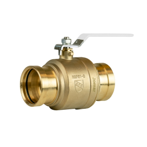 Jomar 150-211XLCG 4" Lead Free Brass Ball Valve, 2 Piece, Full Port, Press XLC Connection, Stainless Steel Trim, 250 WOG