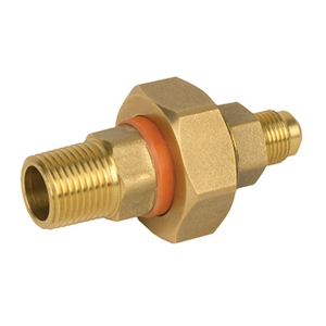 Jomar 703-104 Liquid Propane Dielectric Union Brass 1/2" MIP x 5/8" FL