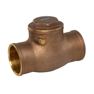 Jomar 105-204 3/4" Regular Brass Horizontal Swing Check Valve, Solder Connection, 200 WOG, Class 125