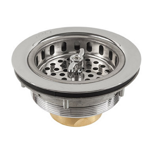Jomar 300-001 Sink Strainer, Chrome Plated Brass, TWIST-N-LOC