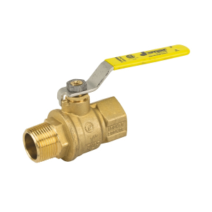 Jomar 100-603 Brass Ball Valve, 2 Piece, Male x Female Threaded Connection, Size 1/2"