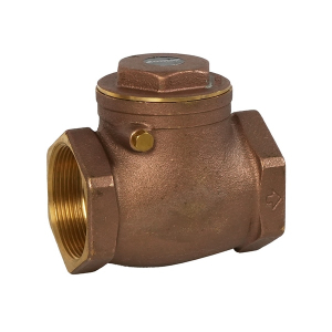 Jomar 105-111 4" Regular Brass Horizontal Swing Check Valve, Threaded Connection, 200 WOG, Class 125