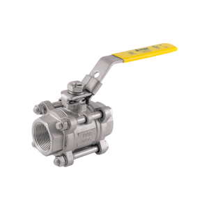 Jomar 500-310 Stainless Steel Ball Valve, 3 Piece 4 Bolt, Swing Out Body, Size 3"