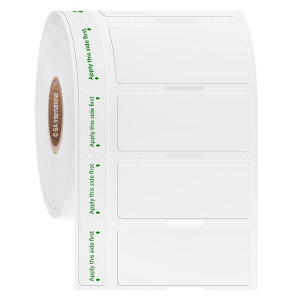 LabTAG AHA-268NOTC1-2 Clear CryoSTUCK - Cryogenic Thermal-Transfer Labels for Frozen Vials & Tubes 1.75" x 0.75", Transparent, 1" Core