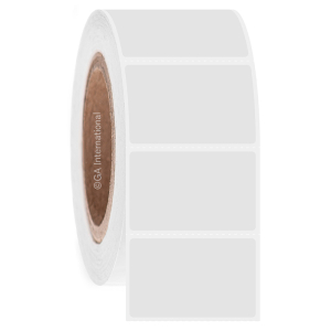 LabTAG AUC-245C3-3WH Solvent-Resistant Color Labels for Containers 2" x 1.25", White, 3000 Labels/Roll