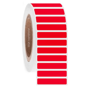 LabTAG AUTC-258C3-6RE Permanent Steri-ThermoTAG - Autoclave-Resistant Thermal-Transfer Labels 2" x 0.4", Red 3 Inch Core