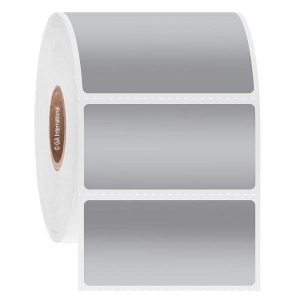 LabTAG BOA-28C1-1SI Blackout Steri-ThermoTAG - Autoclave-Resistant Cover-Up Thermal-Transfer Labels 2" x 1", Silver 1 Inch Core