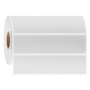 LabTAG BOC-127C1-1WH Blackout FreezerTAG - Deep-Freeze Cover-Up Labels for Thermal-Transfer Barcode Printers 4" x 1", White, 1" Core