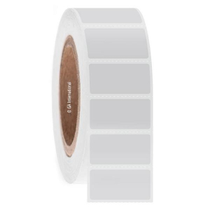 LabTAG BOP-10C3-5WH Blackout Paper Labels 1.5" x 0.75" / 38.1mm x 19.1mm, White, 3" Core