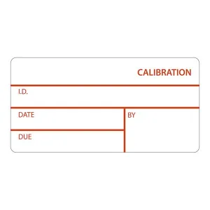 LabTAG CALA-001-1P CalTAG - Self-Laminating Calibration Labels 0.75" x 1.5"/ 19mm x 38mm, Red On White, 3" Core