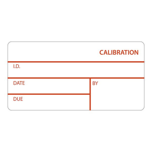 LabTAG CALA-001-1R CalTAG - Self-Laminating Calibration Labels 0.75" x 1.5"/ 19mm x 38mm, Red On White, 3" Core