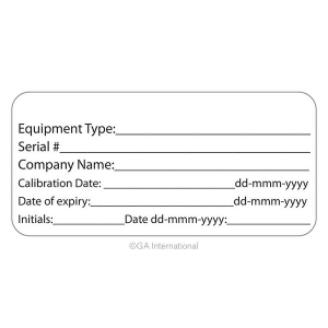 LabTAG CALA-010-1R CalTAG - Self-Laminating Calibration Labels 1" x 2.125"/ 25.4mm x 54mm, Black On White, 3" Core