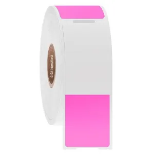 LabTAG CATT-309NOTC1-1PI Cryo-WrapTAG - Wrap-Around Cryogenic & Autoclave-Resistant Thermal-Transfer Labels 1 x 1.18, Pink+Transparent 1 Inch Core