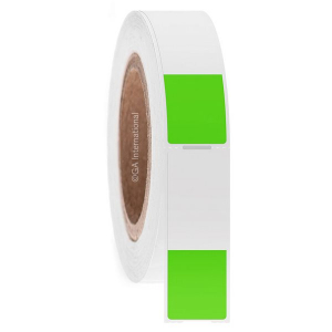 LabTAG CATT-309NOTC3-1GA Cryo-WrapTAG - Wrap-Around Cryogenic & Autoclave-Resistant Thermal-Transfer Labels 1 x 1.18, Green+Transparent 3 Inch Core