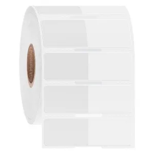 LabTAG CATT-311NOTC1-2WH Cryo-WrapTAG - Wrap-Around Cryogenic & Autoclave-Resistant Thermal-Transfer Labels 1 x 0.625, White + Transparent 1 Inch Core