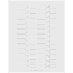 LabTAG CL-123T1-WH PinTAG - Cryogenic Laser Labels for 2D Barcoded Tubes (Patent Pending) 1.81" x 0.625", White