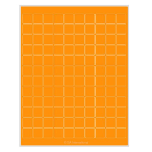 LabTAG CL-16T1-OR Permanent Cryo-LazrTAG - Cryogenic Labels for Laser Printers (US Letter Size) 0.75" x 0.75", Orange