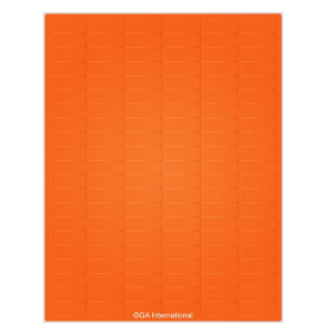 LabTAG CL-23T1-OR Permanent Cryo-LazrTAG - Cryogenic Labels for Laser Printers (US Letter Size) 1.28" x 0.5", Orange