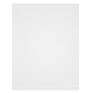 LabTAG CL-31T1-WH Permanent Cryo-LazrTAG - Cryogenic Labels for Laser Printers (US Letter Size) PATENTED 4" / 102mm (circle), White