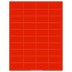 LabTAG CL-33T1-RE Permanent Cryo-LazrTAG - Cryogenic Labels for Laser Printers (US Letter Size) PATENTED 1.97" x 0.97" / 50mm x 24.6mm, Red