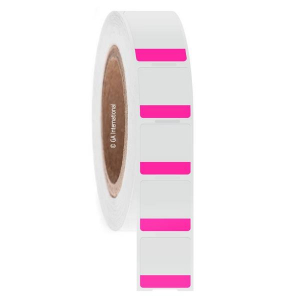 LabTAG CST-29NPNOT0.25C3-1PI Cryo-StrawTAG - Cryogenic Labels for the Identification of IVF Straws 1" x 1", Pink + Transparent, 3" Core