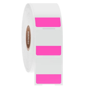 LabTAG CST-29NPNOT0.5C1-1PI Cryo-StrawTAG - Cryogenic Labels for the Identification of IVF Straws 1" x 1", Pink + Transparent, 1" Core