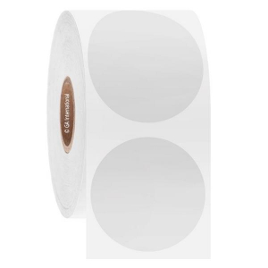 LabTAG DFP-202NPC1-1WH Cryo-DirectTAG - Cryogenic Labels for Direct Thermal Barcode Printers 1.5" / 38.1mm (circle), White, 1" Core