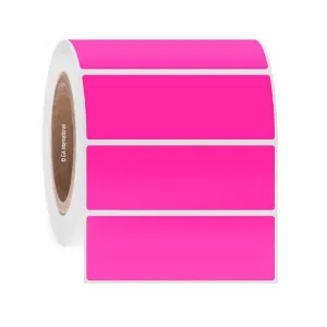 LabTAG DFPC-129C3-2PI Cryo-DirectTAG - Cryogenic Labels for Direct Thermal Barcode Printers 4" x 1.375" / 101.6mm x 35mm, Pink, 3" Core