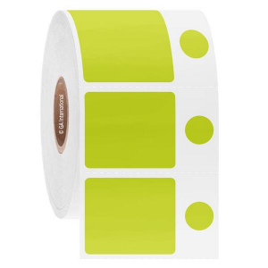 LabTAG DFPC-161C1-2LE Cryo-DirectTAG - Cryogenic Labels for Direct Thermal Barcode Printers 1.1875" x 1" + 0.375", Lemon 1 Inch Core