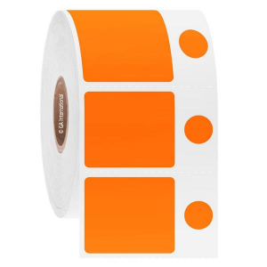 LabTAG DFPC-161C1-2OR Cryo-DirectTAG - Cryogenic Labels for Direct Thermal Barcode Printers 1.1875" x 1" + 0.375", Orange 1 Inch Core