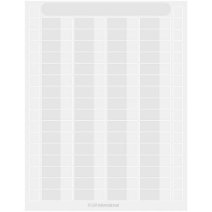 LabTAG DFSL-62WH Wrap-Around Cryo-LazrTAG - Cryogenic & Autoclave Resistant Self-Laminating Laser Labels 1 x 0.6 + 0.625 wrap, White + Transparent