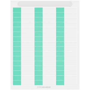 LabTAG DFSL-65MT Wrap-Around Cryo-LazrTAG - Cryogenic & Autoclave Resistant Self-Laminating Laser Labels 1 x 0.6+ 1.6 wrap, Mint + Transparent