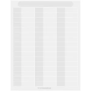 LabTAG DFSL-65WH Wrap-Around Cryo-LazrTAG - Cryogenic & Autoclave Resistant Self-Laminating Laser Labels 1 x 0.6+ 1.6 wrap, White + Transparent