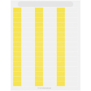 LabTAG DFSL-65YE Wrap-Around Cryo-LazrTAG - Cryogenic & Autoclave Resistant Self-Laminating Laser Labels 1 x 0.6+ 1.6 wrap, Yellow + Transparent